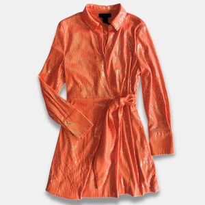 House of Harlow 1960 Shimmering Orange Mini Dress